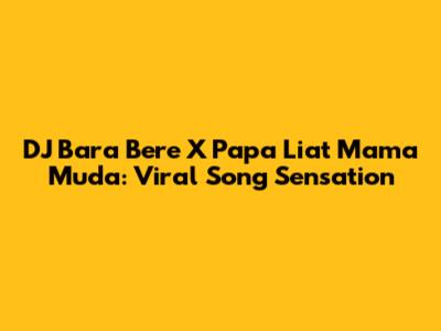 DJ Bara Bere X Papa Liat Mama Muda: Viral Song Sensation