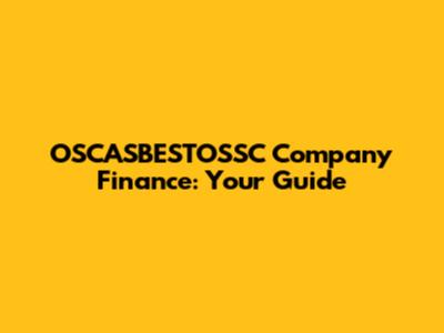 OSCASBESTOSSC Company Finance: Your Guide