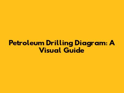 Petroleum Drilling Diagram: A Visual Guide