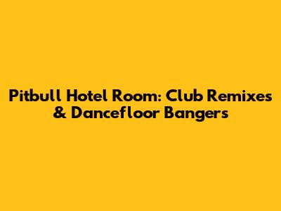 Pitbull Hotel Room: Club Remixes & Dancefloor Bangers
